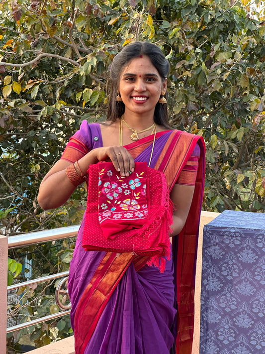 SAREE & WORK BLOUSE COMBO