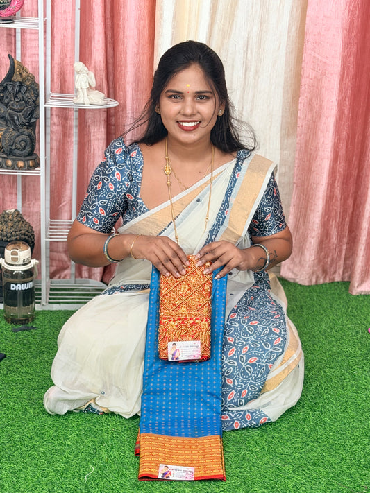 Saree + work blouse