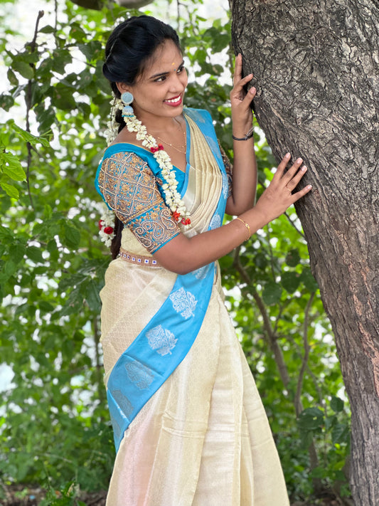 Saree & work blouse combo