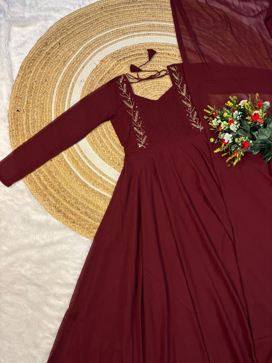 Kurti premium blooming fox georgette with beautiful hand work