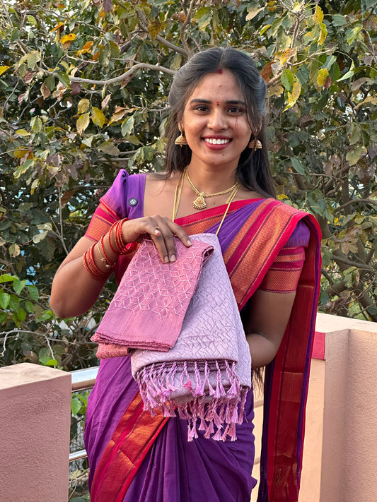 SAREE & WORK BLOUSE COMBO