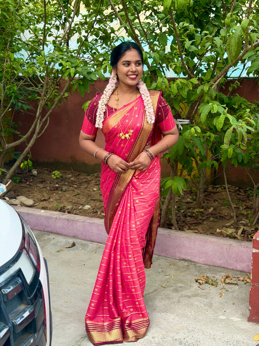 Grape silk saree