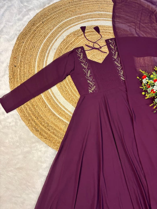 Kurti premium blooming fox georgette with beautiful hand work