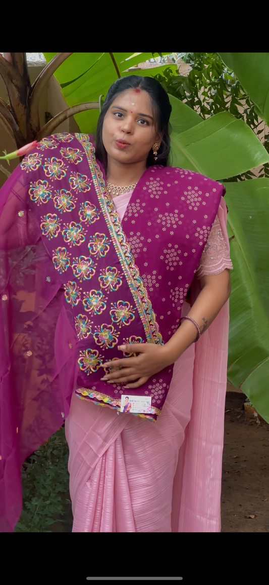 Saree & work blouse combo