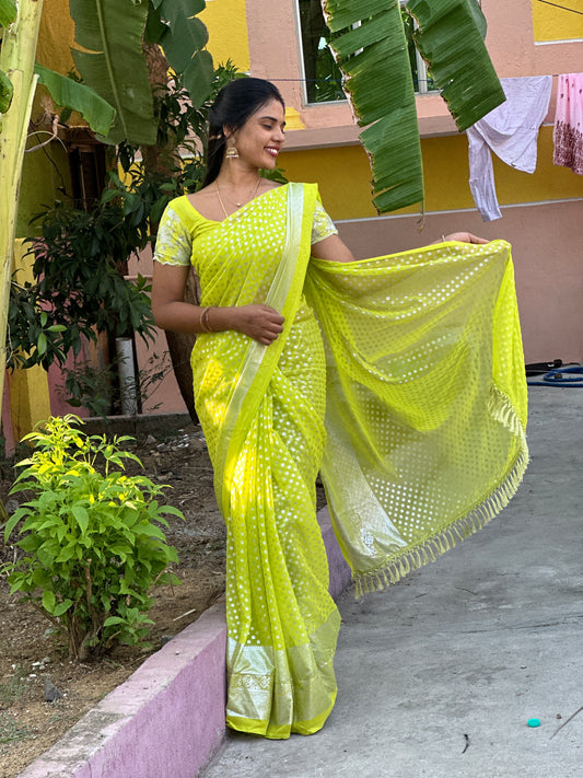 SAREE & WORK BLOUSE COMBO