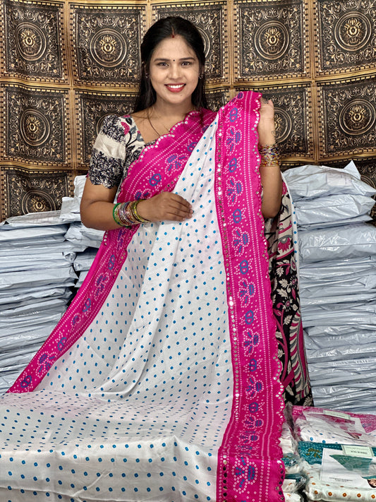 Bandhani Silk Saree