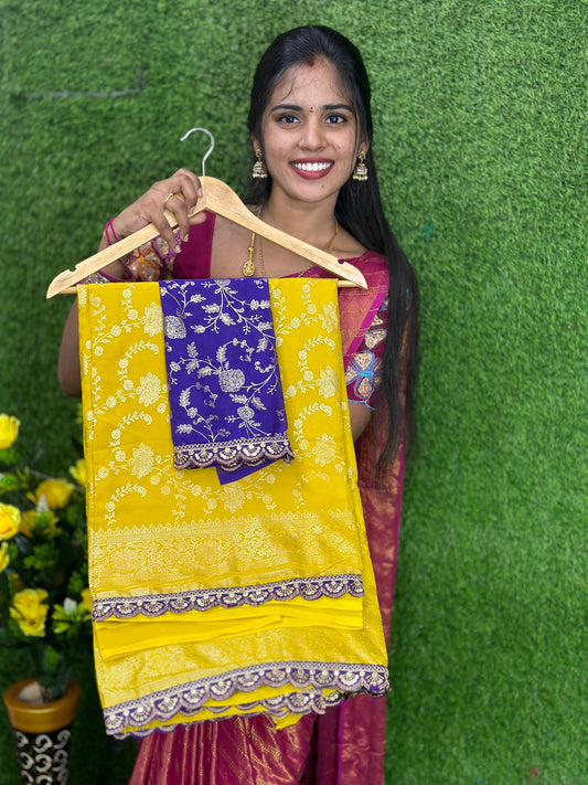 Saree & work blouse combo